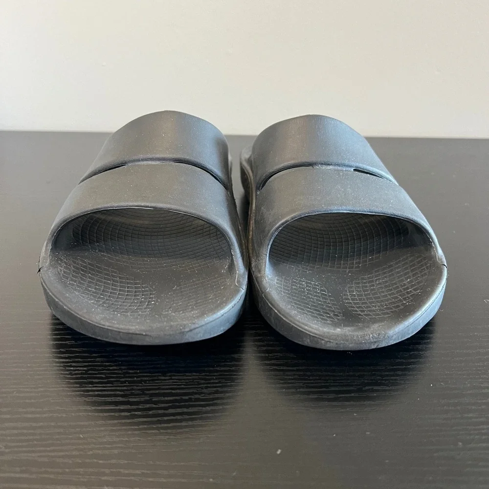 OOFOS OOahh Sport Recovery Slides Black Men's 12 Sandals